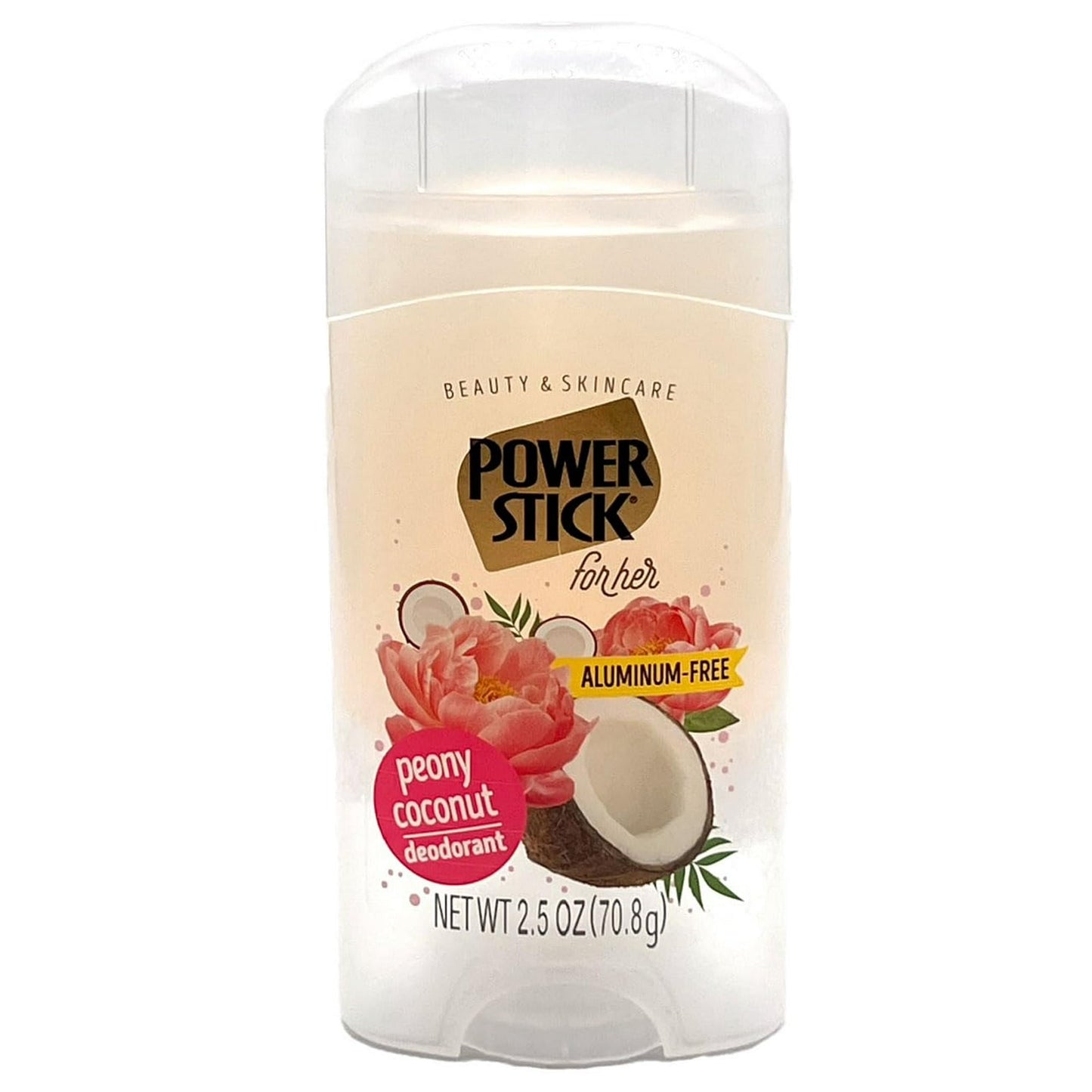 Power Stick, Aluminum-Free, Peony Coconut Deodorant, Pack of 3