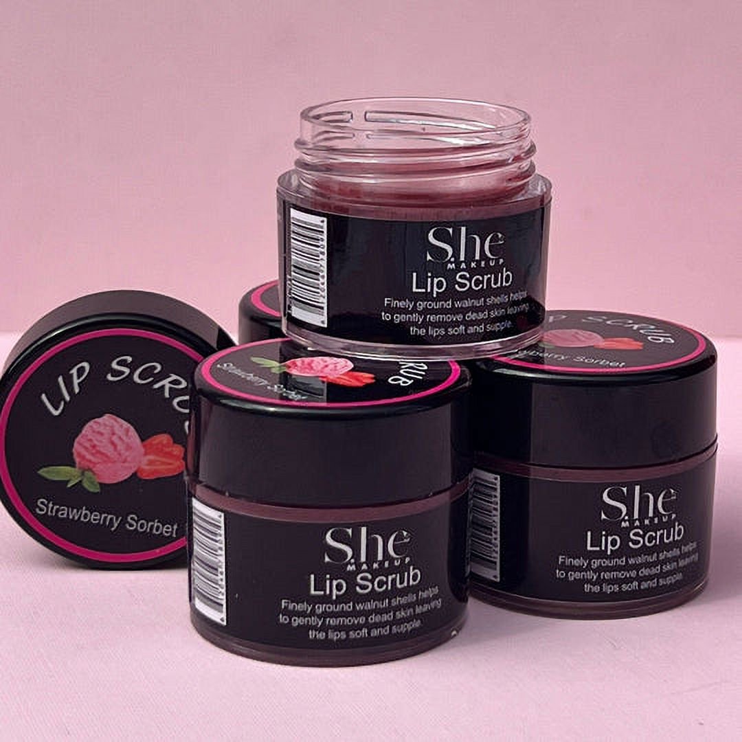 S.HE Lip Scrub, 4 Flavors, 4 Pcs per Pack