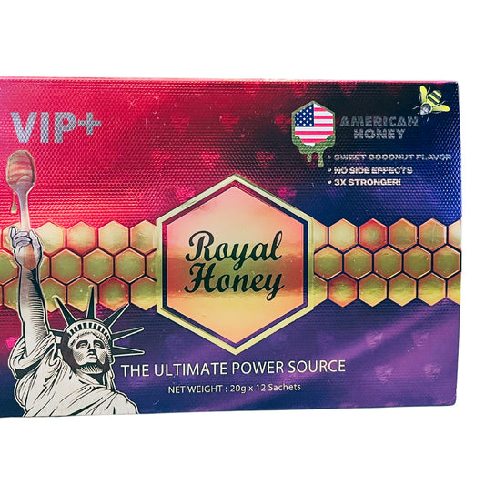 American V.I.P PIus Royal Kingdom Honey (Sweet Coconut), 1 Pack of 12 Sachets