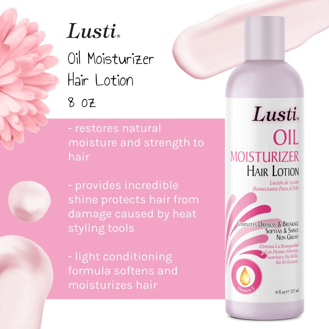 Lusti Oil Moisturizer Hair Lotion, 8 fl oz Each, Pack of 3