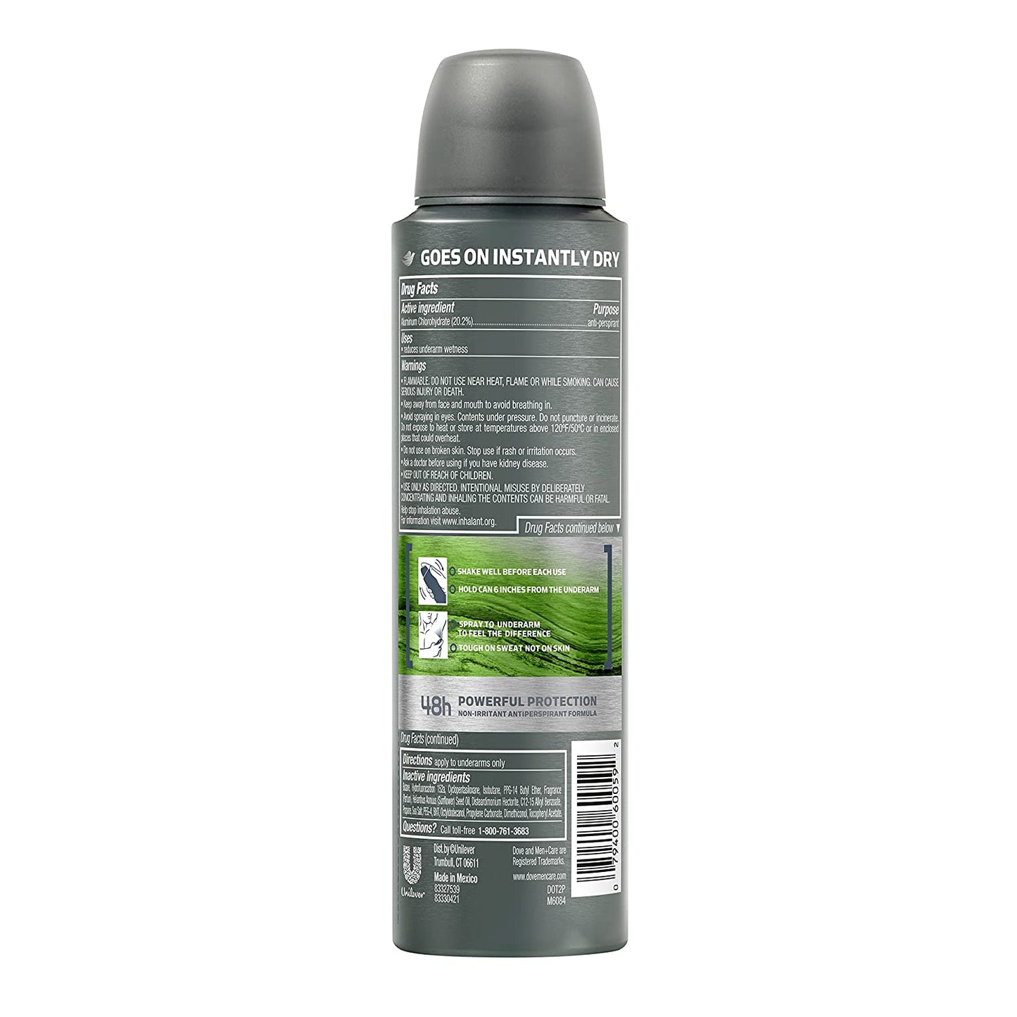 Dove Men+Care Elements Antiperspirant Dry Spray, Minerals + Sage, 3.8oz |1 Pc per Pack