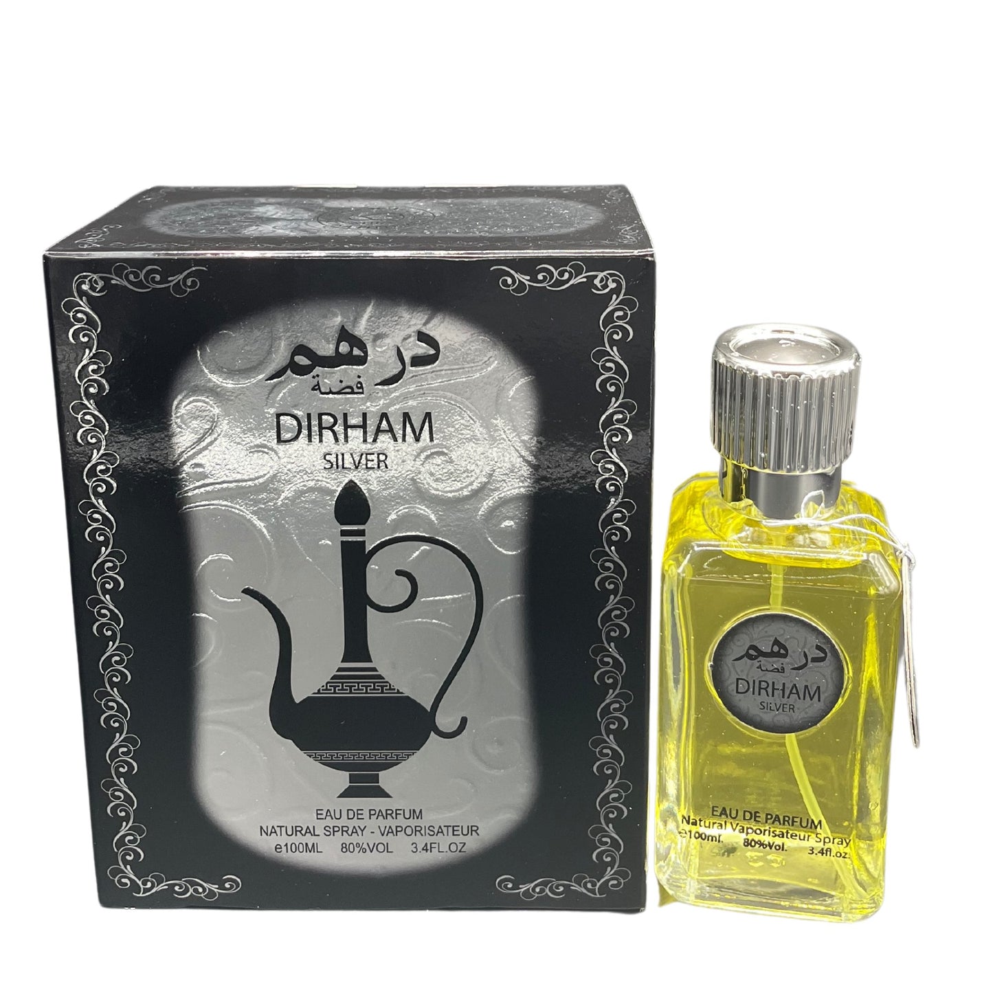 Atika Perfumes Dirham Silver for Men, EAU DE PARFUM, 100 ml درهم فضة عطر للرجال