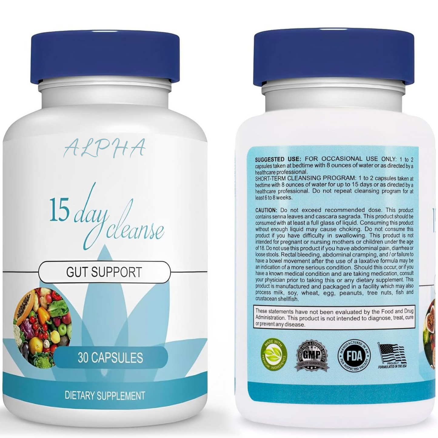 15 Day Cleanse Gut Support Formula - 30 Capsules