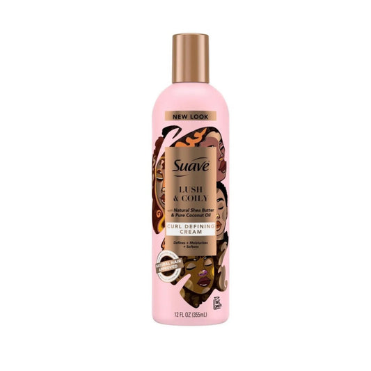 Suave Lush & Coily Curl Defining Cream with Natural Shea Butter & Pure Coconut Oil, 12 fl oz