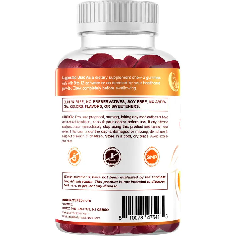 Vitamatic 15 Day Cleanse Gummies, Senna, Cascara, Psyllium, Flaxseed, Aloe Vera, Licorice, MCT, Probiotic