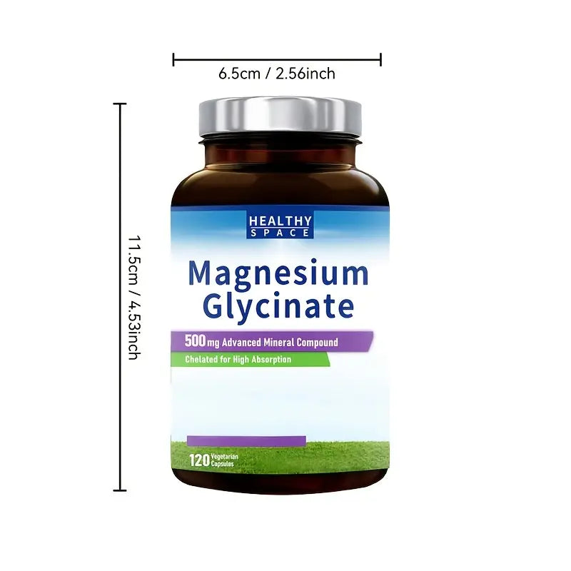 Glycine Magnesium Capsules | Easily Absorbable Chelated State | High Purity Essential Trace Elements, Promote Muscle, Joint, and Digestive System Health