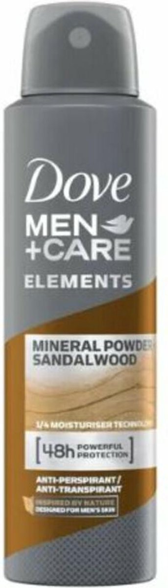 Dove Men+ Care Elements Mineral Powder Sandalwood Body Spray, 150ml