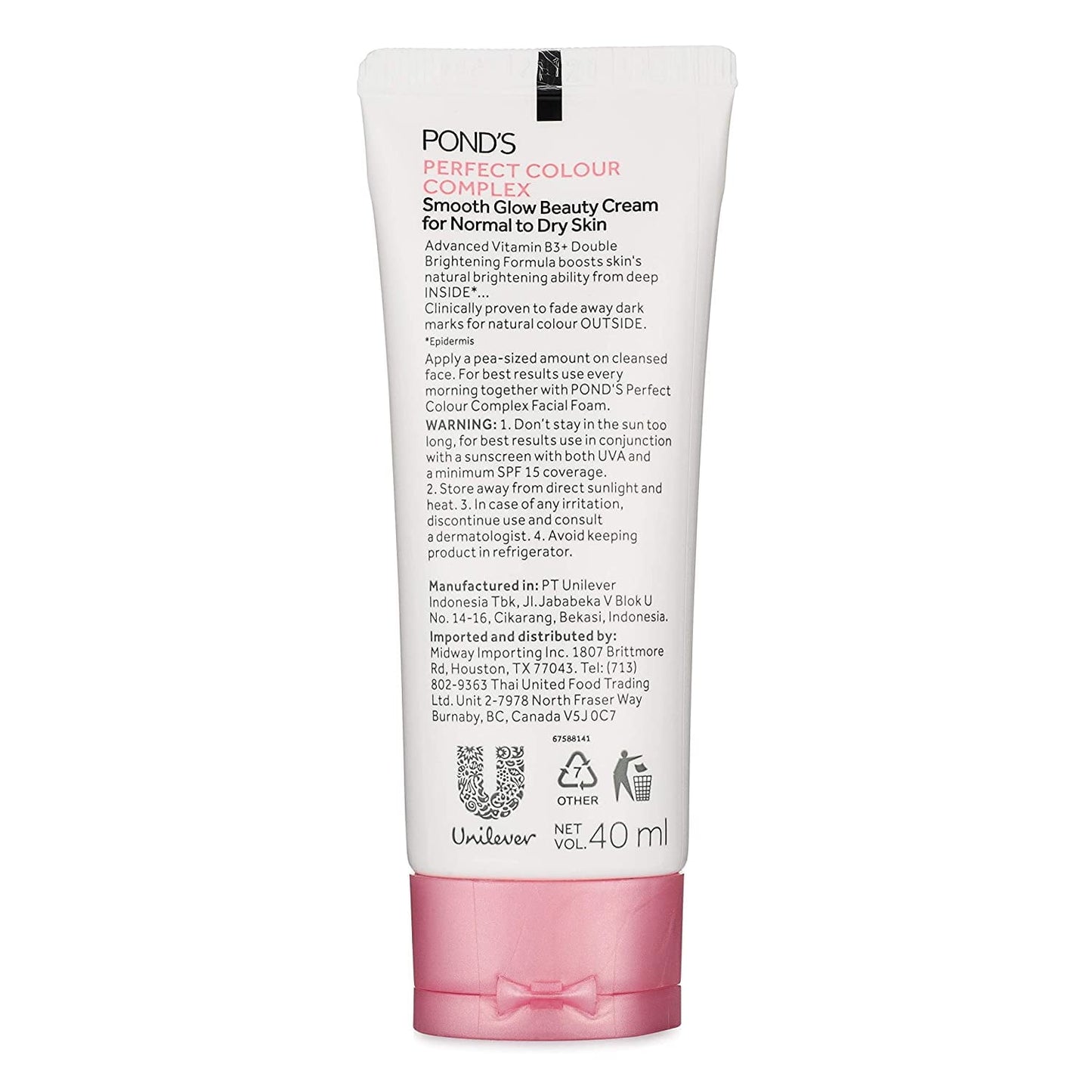 Pond's Perfect Color Beauty Cream - Brightening Moisturizer For Normal Skin, 1.35 Fl Oz Each, Pack of 3