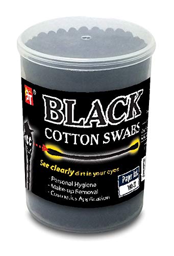 Black Cotton Swabs - Oval Shape | 100ct |