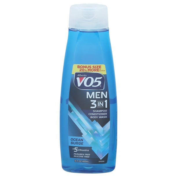 VO5 - Men 3 IN 1 - Shampoo / Conditioner / Body Wash Ocean Surge ( 15 FL OZ - 443 ML ) Large Size