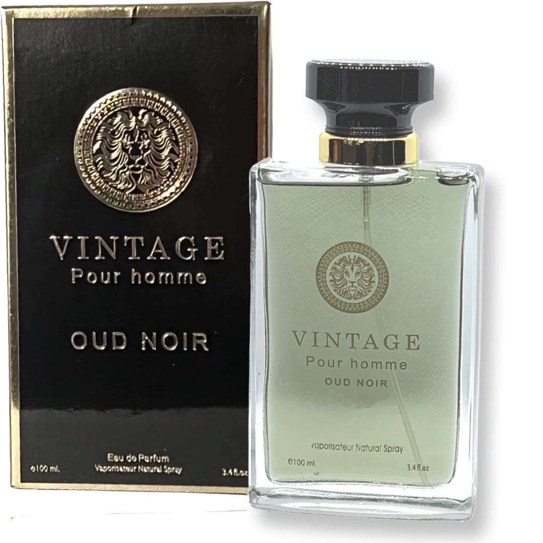 Secret Plus VINTAGE Pour Homme OUD NOIR Eau De Parfum for Men 3.4 Fl Oz - Daytime Casual Wear