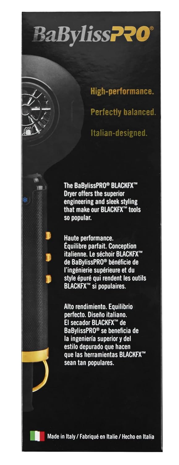BaByliss PRO Black FX High-Performance Turbo Hair Dryer