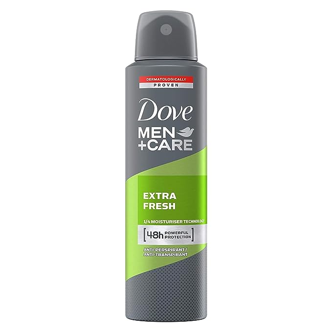 Dove Men Extra Fresh 48h Spray, International Version | Antiperspirant Deodorant, 150 ml
