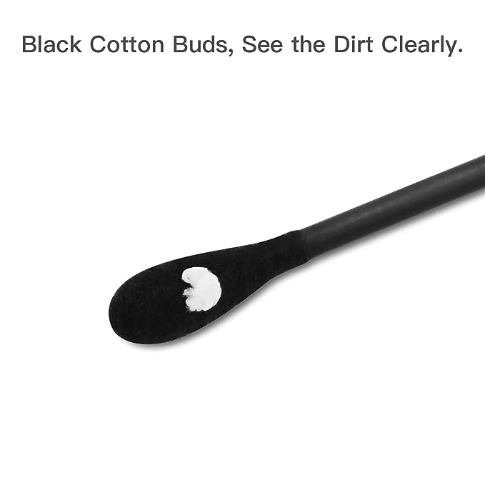 Black Cotton Swabs - Oval Shape | 100ct |