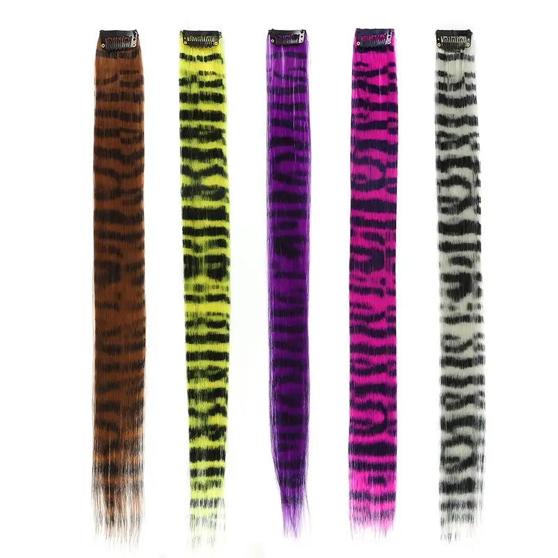 Rainbow Feather Hair Extension - 18-inch Colorful Clip-In Synthetic Hairpiece for Women, Girls, Cosplay Party, and Y2K Style - 1pc synthetic Hair Extension