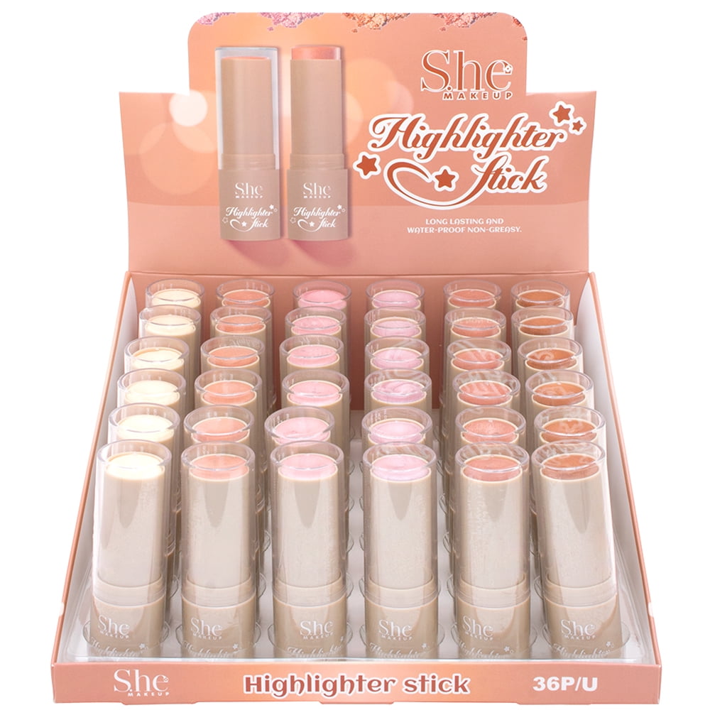 SHE Highlighter Stick-6 Colors, 6 Pcs per Pack