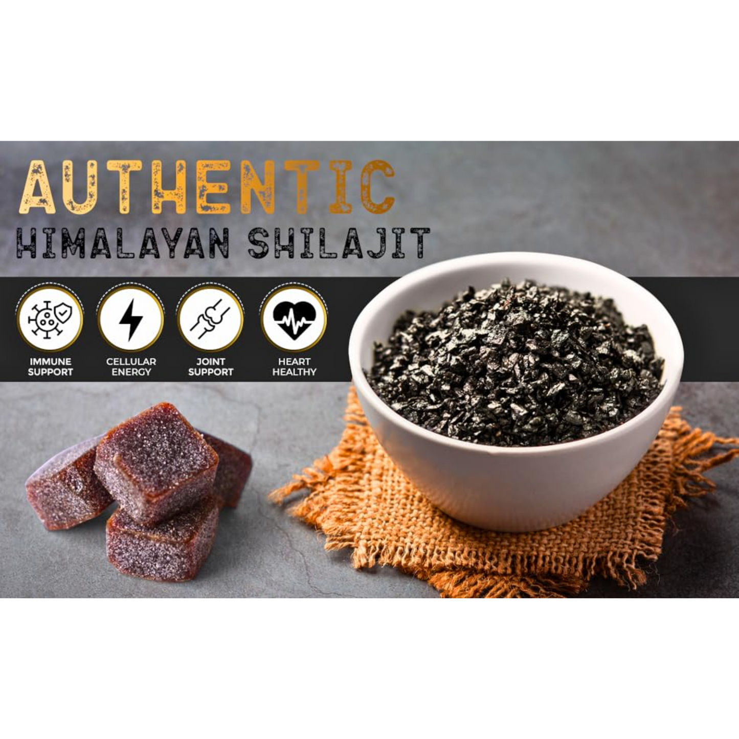 Authentic Shilajit Gummies | Organic Pomegranate & Vanilla Flavored | 30 Gummies