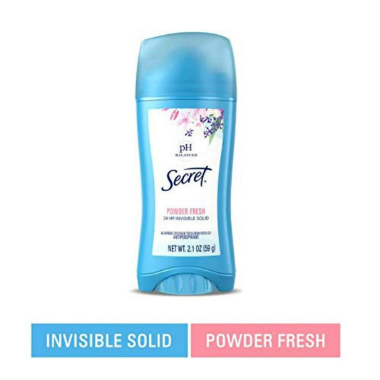 Secret Invisible Solid Deodorant, Powder Fresh (2.1 oz Each), Pack of 1