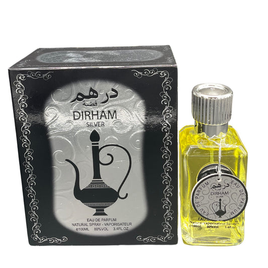 Atika Perfumes Dirham Silver for Men, EAU DE PARFUM, 100 ml درهم فضة عطر للرجال