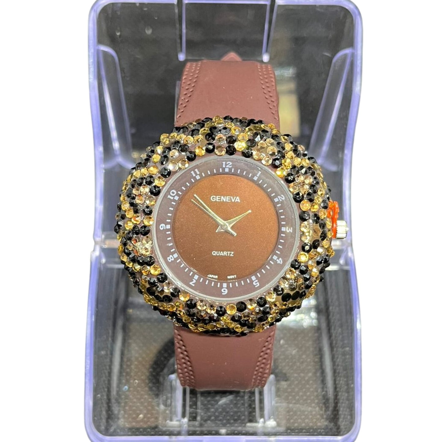 BBG Women's Watch with Bee Pattern Lining, Yellow Color, 1 Pc per Pack
