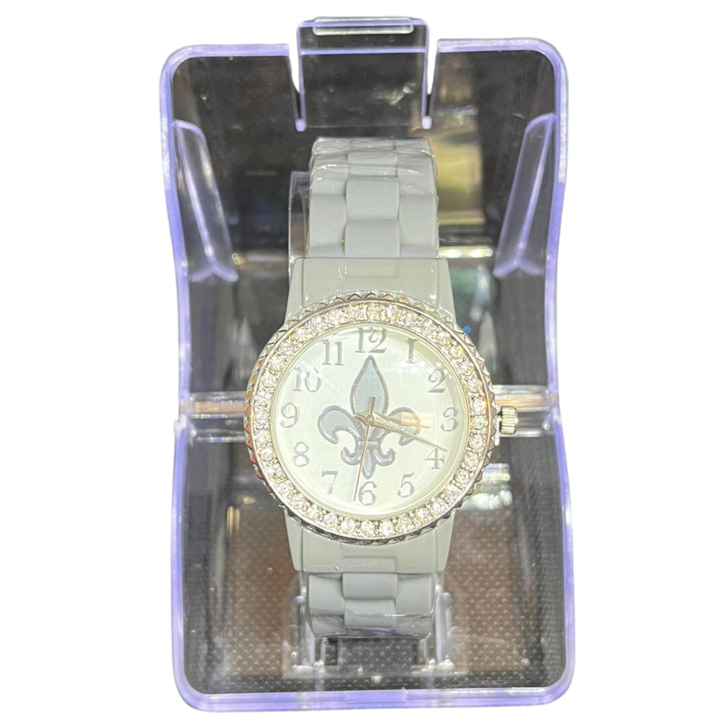 BBG Women's Watch fleur de lis , 1 Pc per Pack, Silver