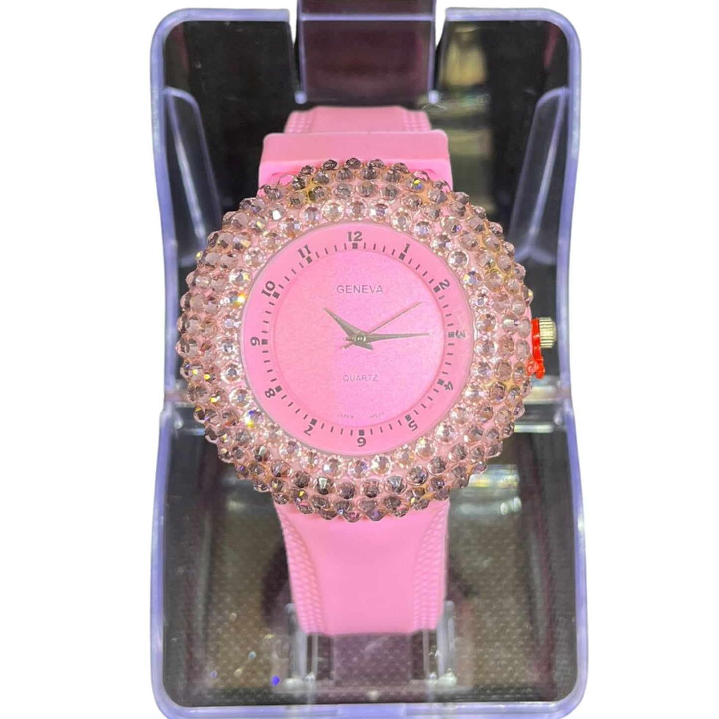 BBG Women's Watch with Pink Lining, Pink Color, 1 Pc per Pack