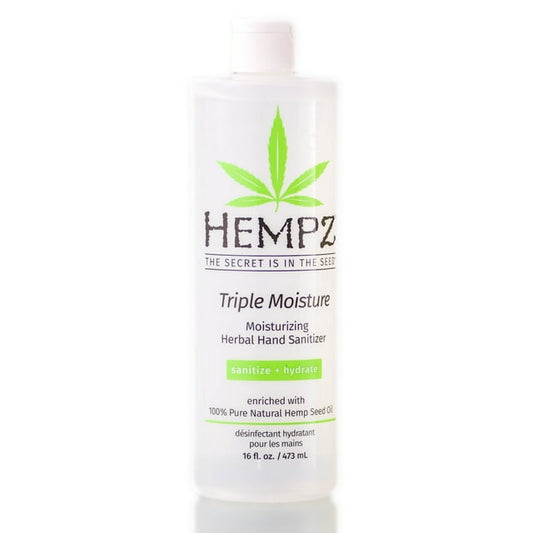 Hempz Gel Hand Sanitizer Herbal Triple Moisture Moisturizing, 16 fl oz