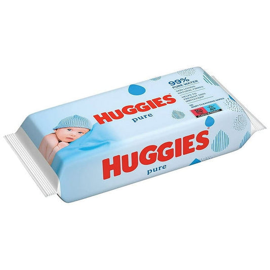 Huggies Baby Wipes Pure |99 Pure Water |Helps To Prevent Skin Irritation |56 Pcs |1 Pc per Pack