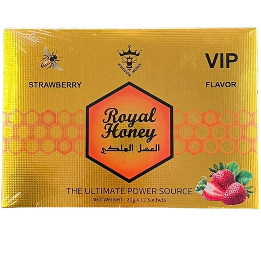 Royal V.I.P. Honey Strawberry Flavor (20g x 12) |Pack of 1