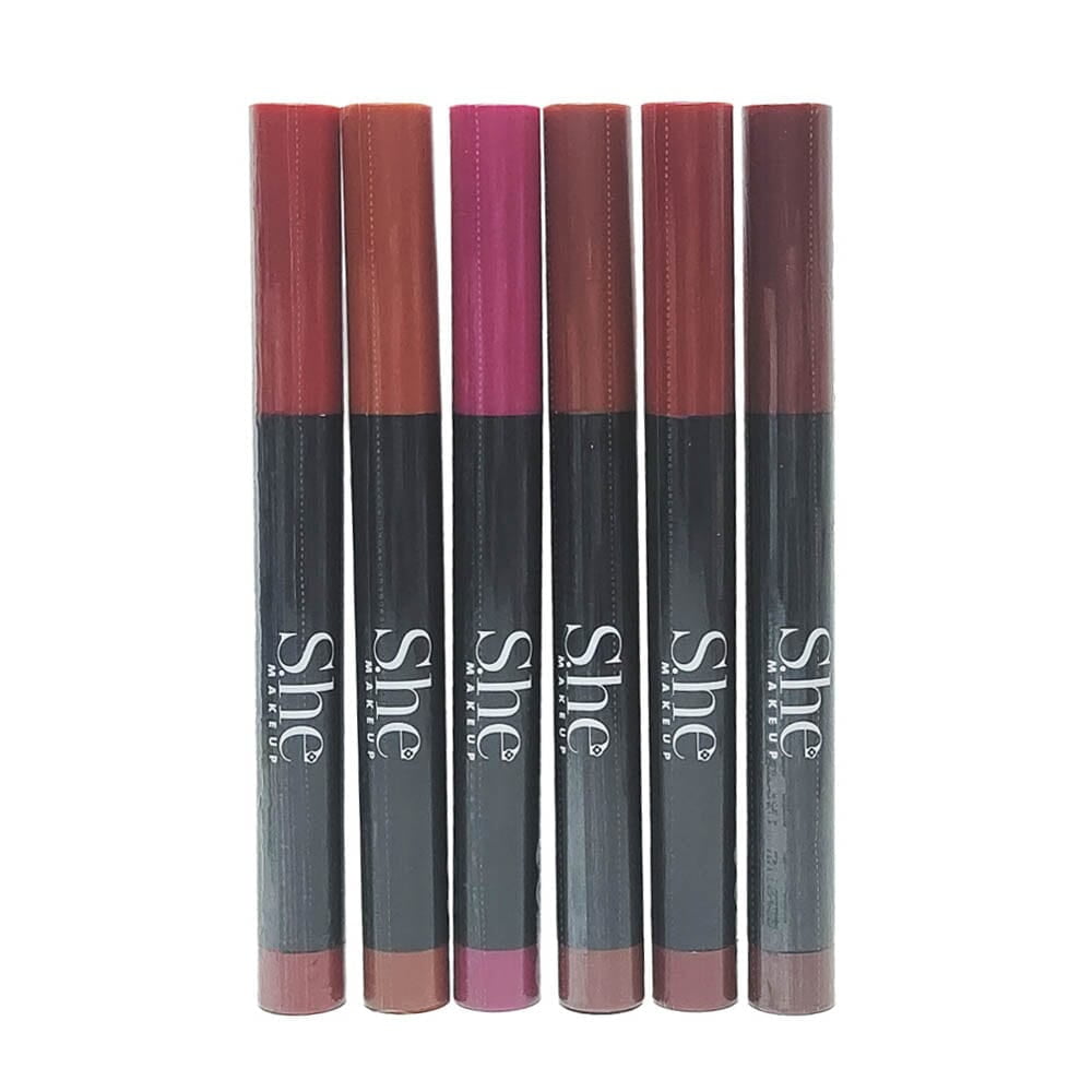 S.HE LONG LASTING RED TONE MATTE LIPSTICK PEN 6 Pcs per Pack