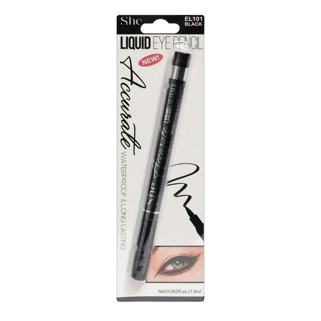 S.HE Makeup Liquid Eye Pencil Black 0.063 oz/ 1.8ml