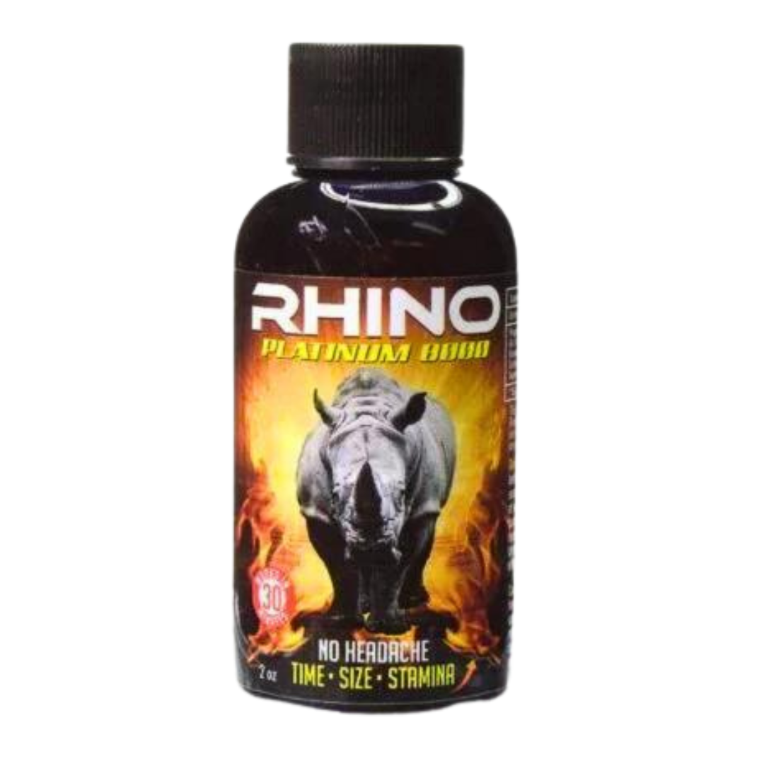 Rhino Platinum 8000 Shots, Time Size Stamina, 100% Genuine, Made in USA