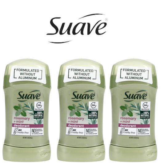 Suave Rosemary + Mint Deodorant (Pack of 3), 1.2-oz. Each