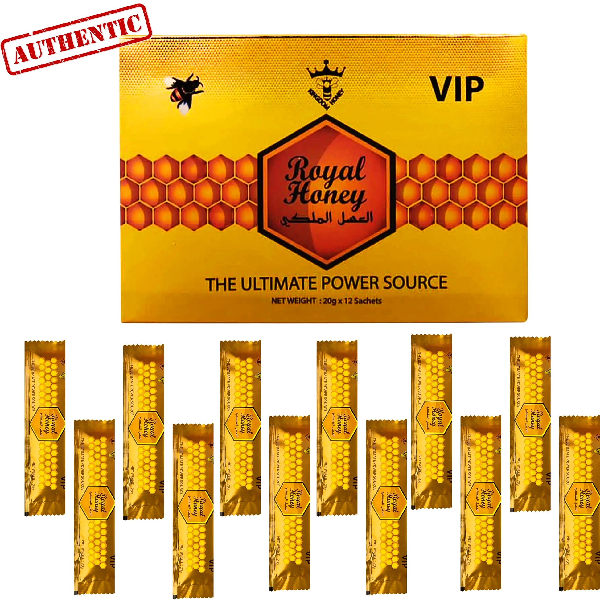 V.I.P Plus Royal Kingdom Honey, 1 Pack of 12 Sachets – BBG