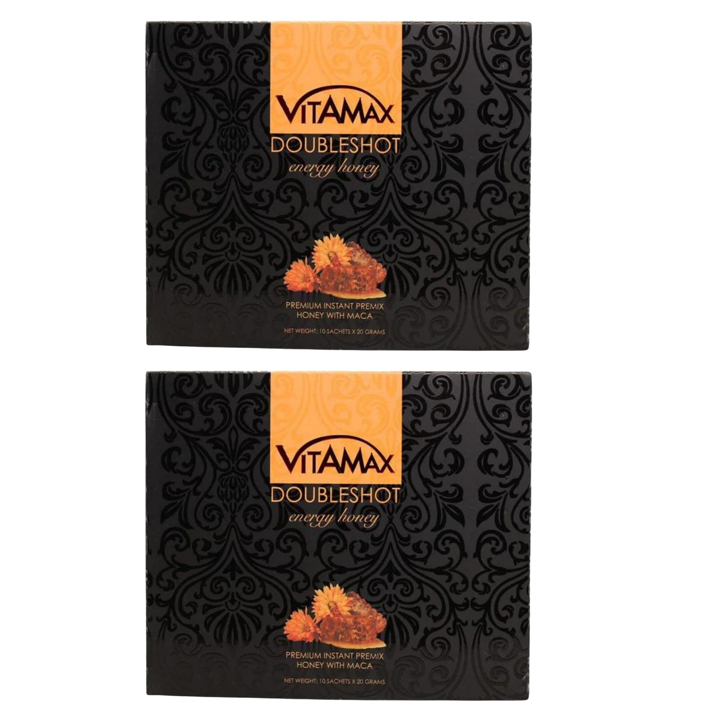 VITAMAX DoubleShot Royal Honey (10* 20g Sachets), Authentic, Grade A Royal Honey, Premium Grade Maca Extract