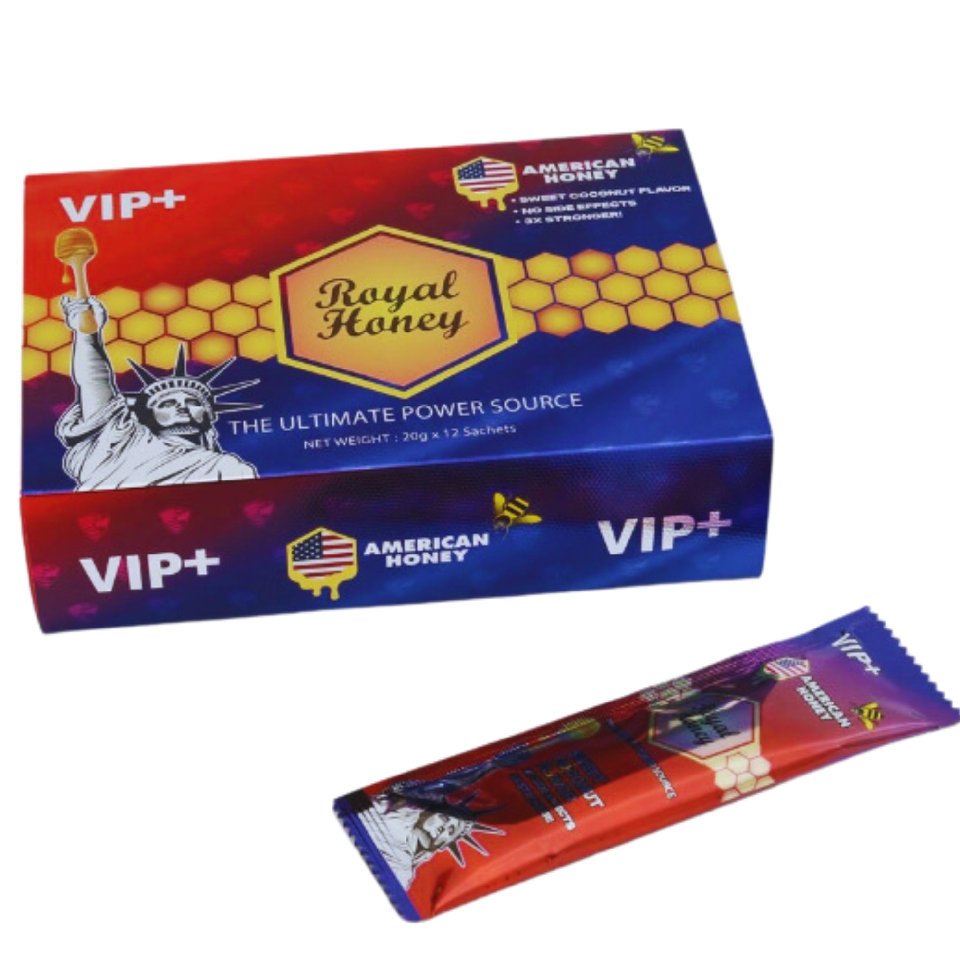 Original American V.I.P PIus Honey (Sweet Coconut),(20g x 12) – BBG