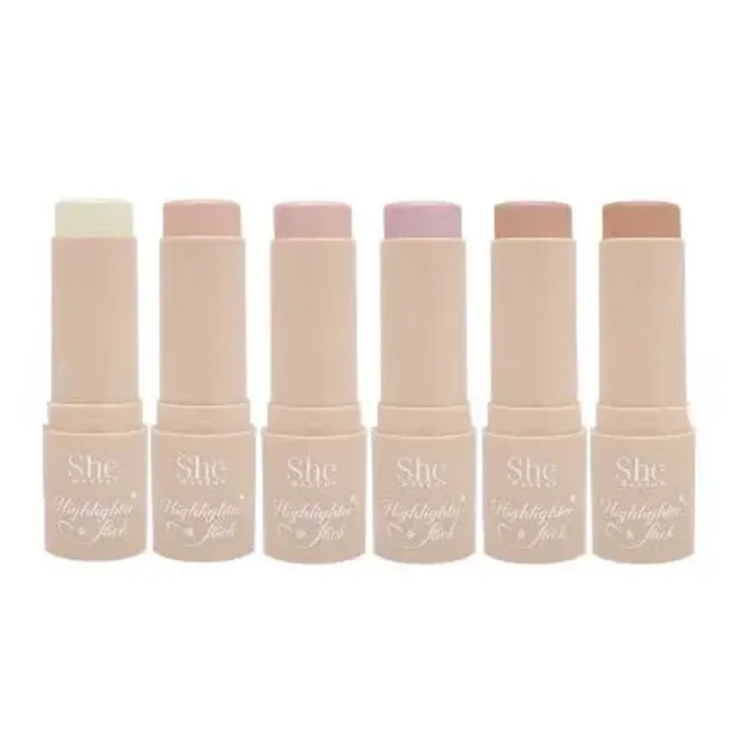 SHE Highlighter Stick-6 Colors, 6 Pcs per Pack