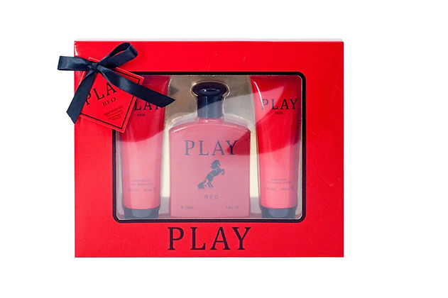 Play Red For Men Cologne Gifts Sets for Men, Eau De Toilette (3.4 fl oz), Body Lotion (3.0 fl oz), Shower Gel (3.0 fl oz), Pack of 3