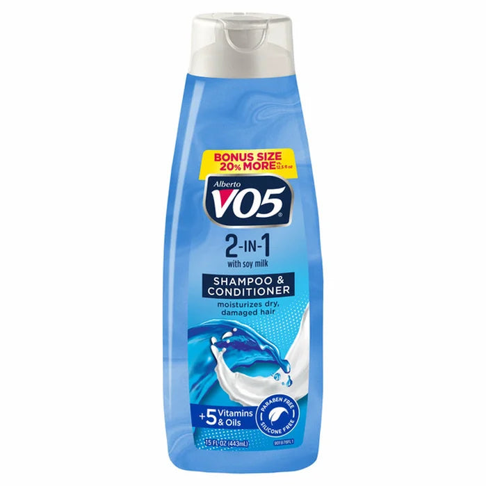 VO5 - 2 IN 1 - With Soy Milk - Shampoo & Conditioner - 15 FL OZ ( 443 ML ) LARGE SIZE