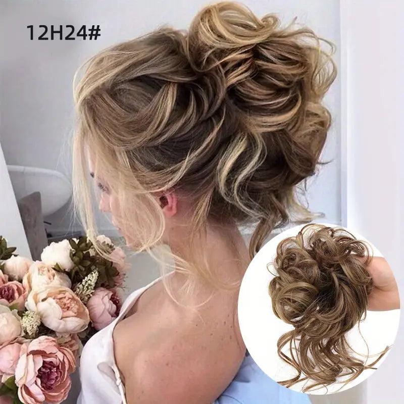 IndusBay Darkest Brown 1 PCS Messy Bun With Elastic Rubber hair Band piece  Hair Extension Price in India - Buy IndusBay Darkest Brown 1 PCS Messy Bun  With Elastic Rubber hair Band