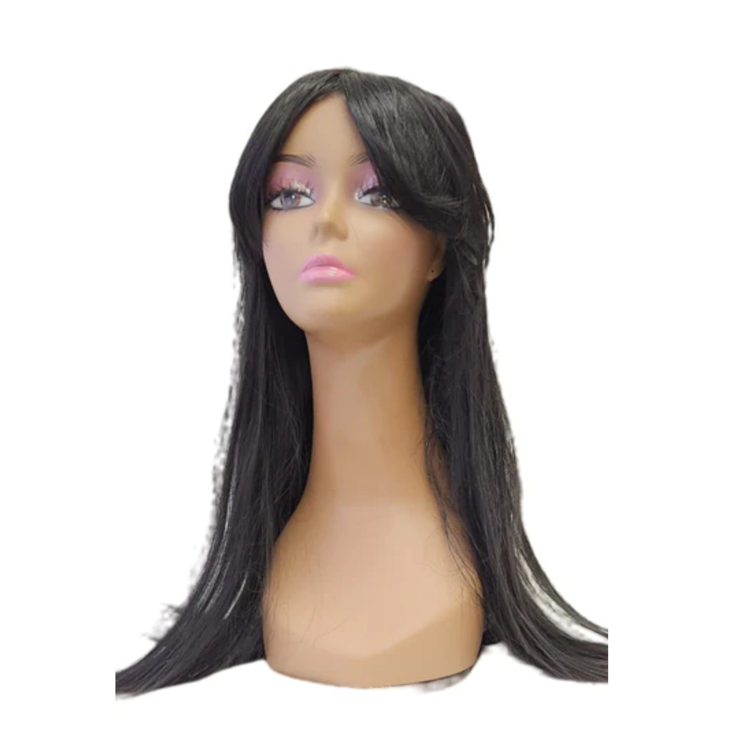 Long Synthetic Wig (#1B) | Breathable Cap