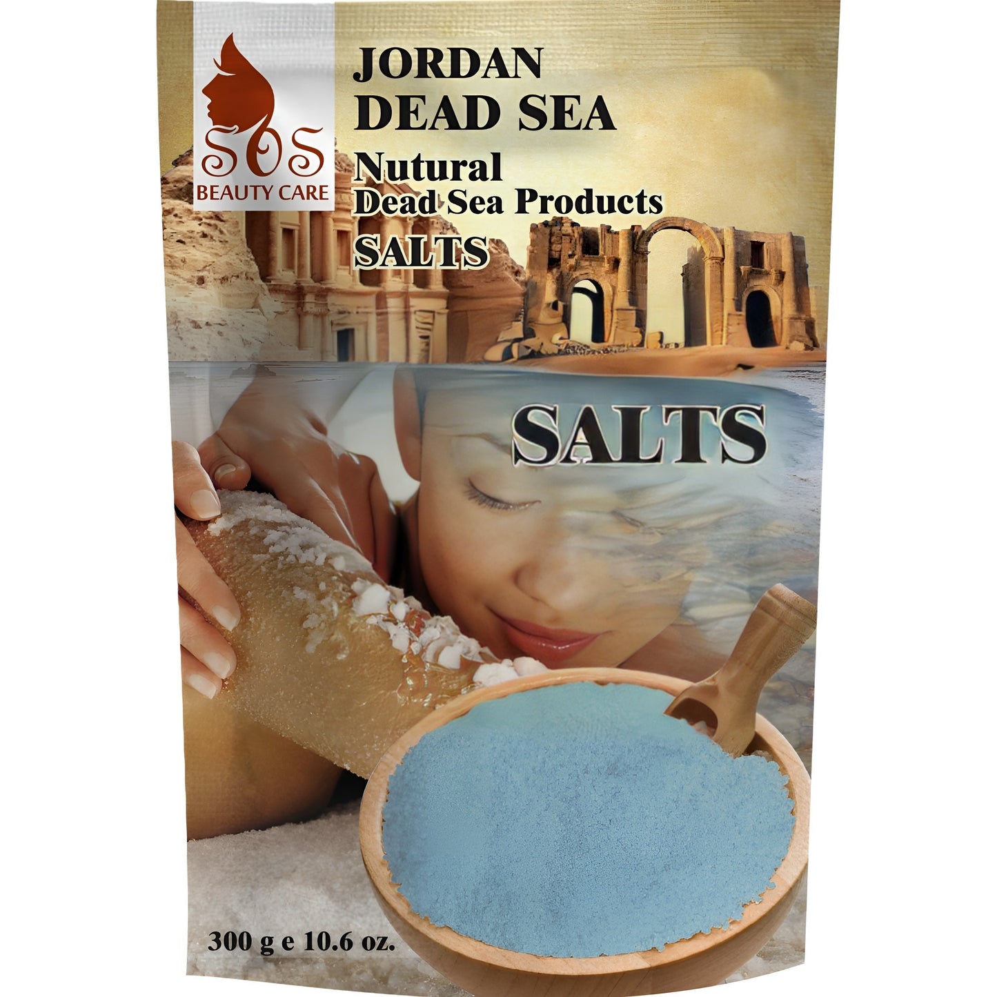 Dead Sea Natural Mineral Bath Salt | 32 Minerals Zinc, Magnesium, Manganese, Potassium & More | Calm & Pacify | 10.6 oz.