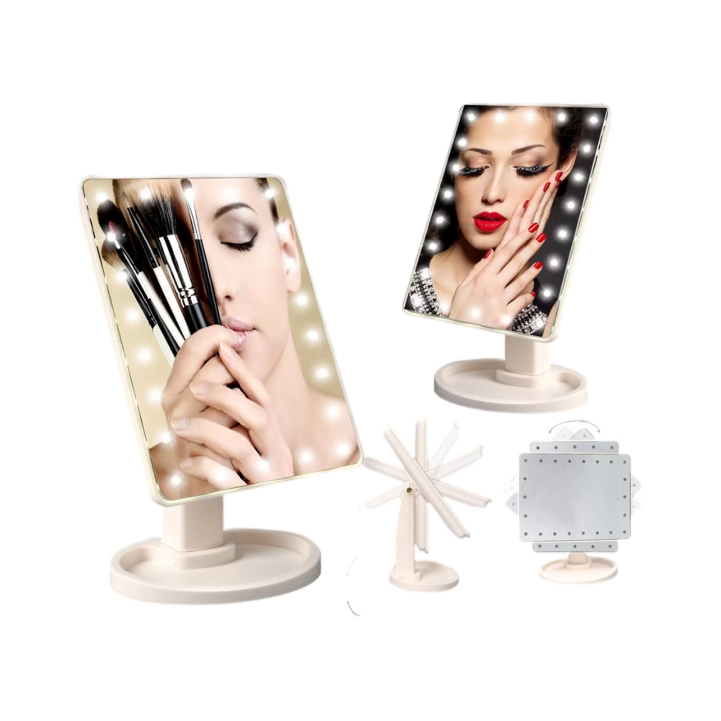 LED Light Mirror |  360° Rotation Cosmetic Mirror