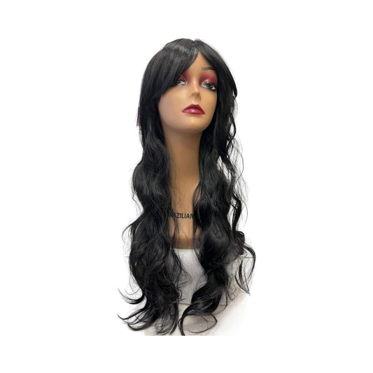 Long Synthetic Wig (#1) | A-004 | 28 inches | Durable | Breathable Cap