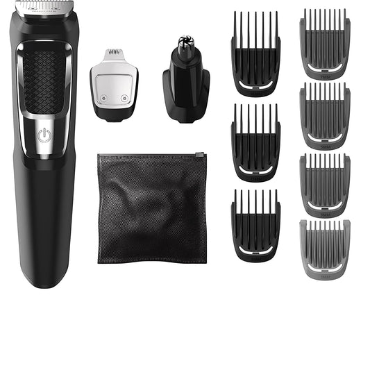 Philips Norelco Multi-groomer All-in-One Trimmer Series 3000, 13 Piece Men's Grooming Kit ll MG3750/60