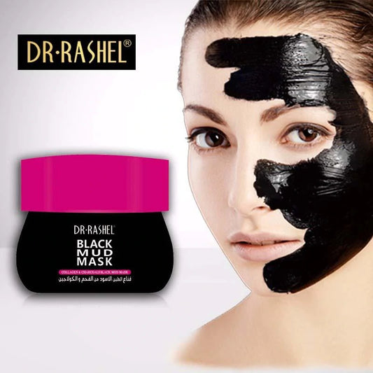 Dr Rashel Collagen & Charcoal Black Mud Mask for Whitening Complex | 4.3 oz.