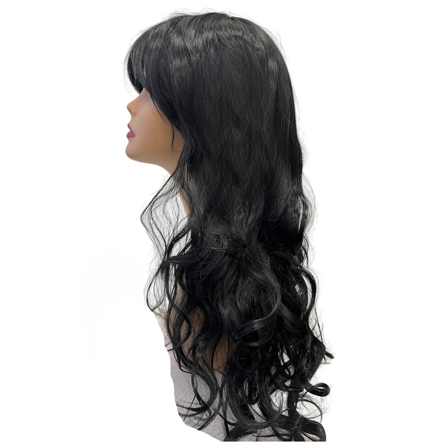 Long Synthetic Wig (#1) | A-009 | 28 inches | Durable | Breathable Cap