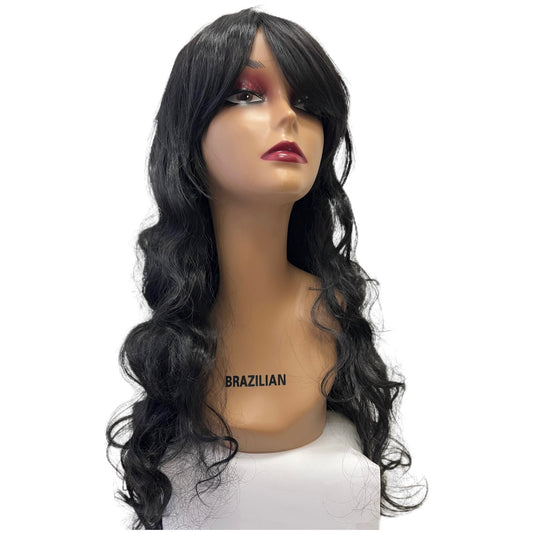 Long Synthetic Wig (#1) | A-003 | 28 inches | Durable | Breathable Cap