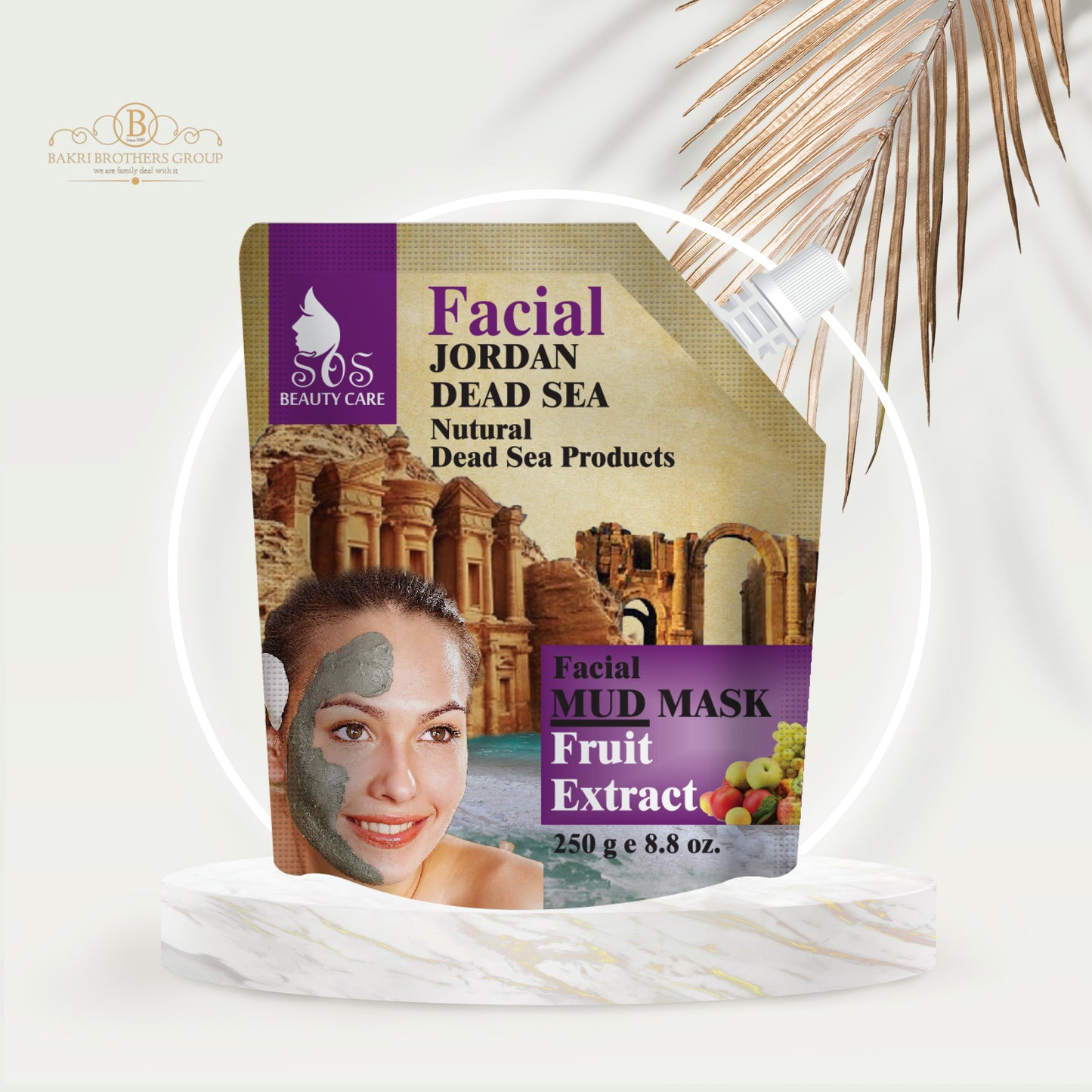Dead Sea Facial Natural Mud Mask | Fruit Extract | 8.8 oz.
