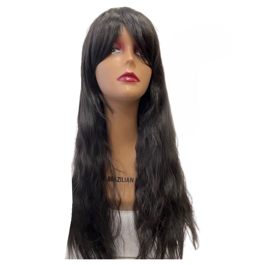 Long Synthetic Wig (#1) | A-002 | 28 inches | Durable | Breathable Cap